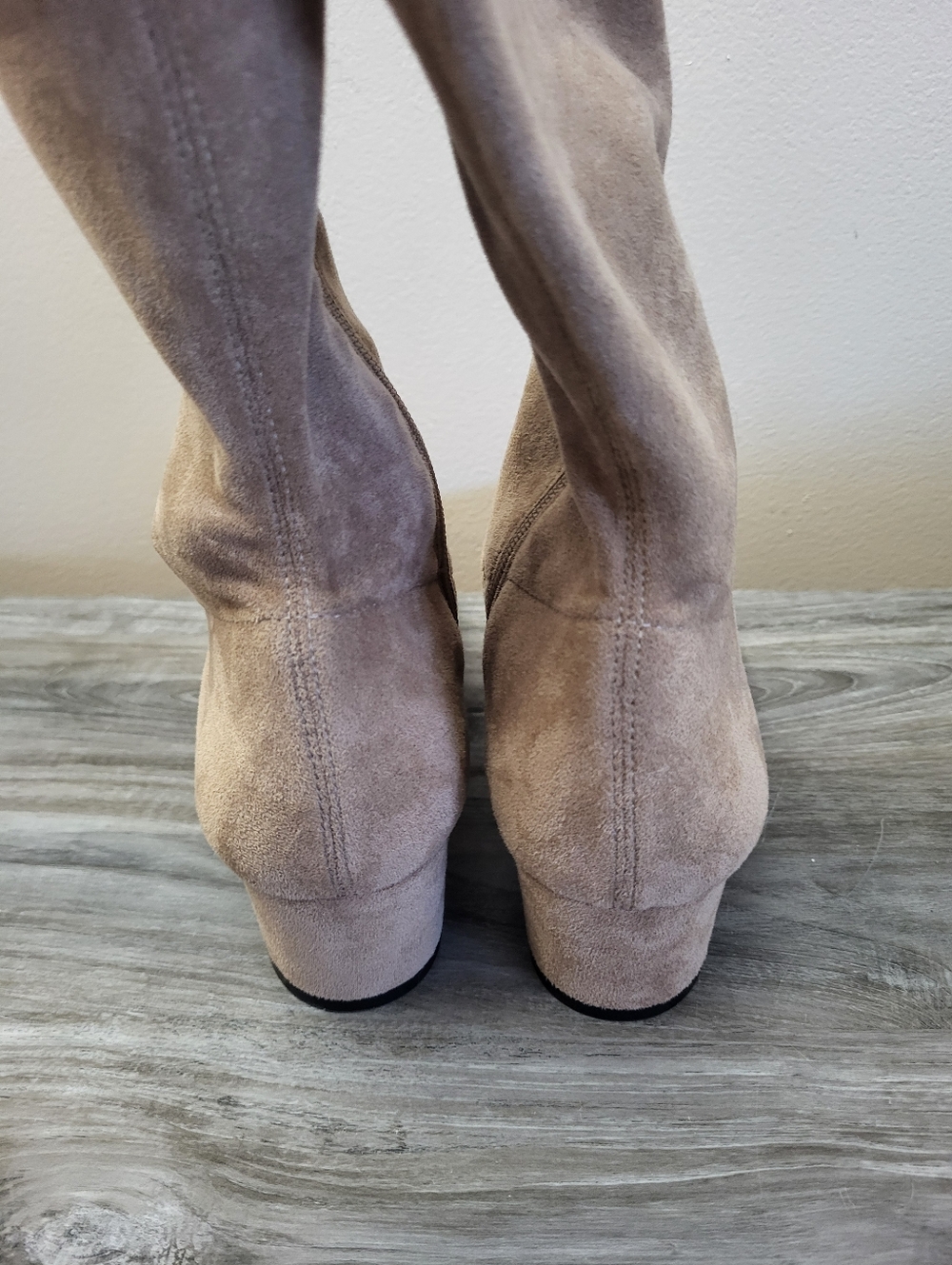 Anthropologie Silent D Auston Boots Tan Faux Suede Size 40 - Picture 4 of 12